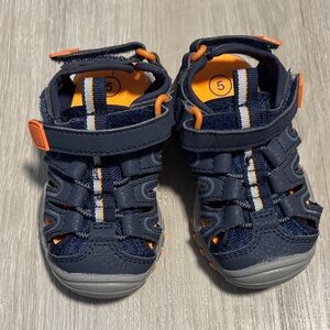Cat & Jack Navy and Orange Kids Sandals